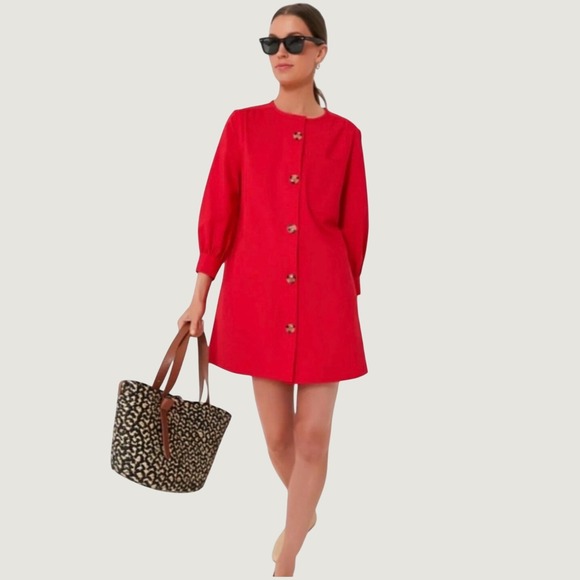Tuckernuck Dresses & Skirts - Tuckernuck Red Blake Dress,Medium, Preppy Chic Timeless Coastal Nautical Classic